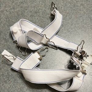 White Adjustable fitted sheet straps